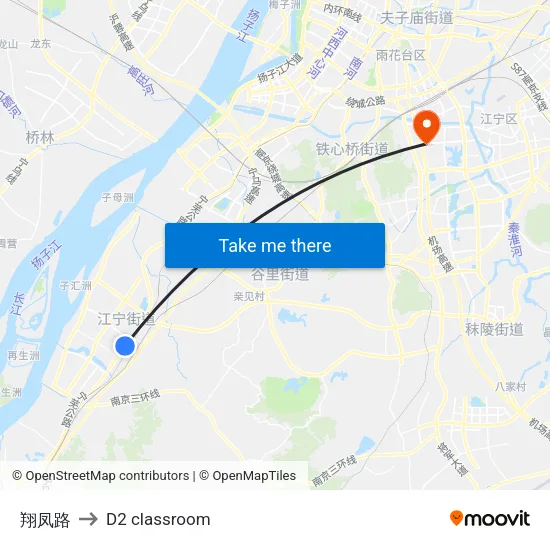 翔凤路 to D2 classroom map