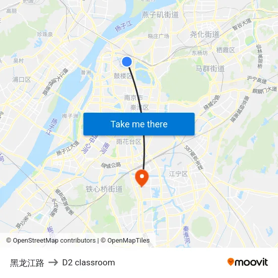 Heilongjiang Road to D2 classroom map