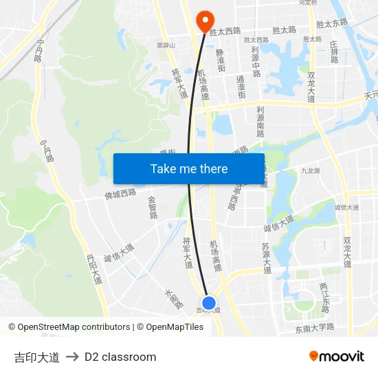 吉印大道 to D2 classroom map