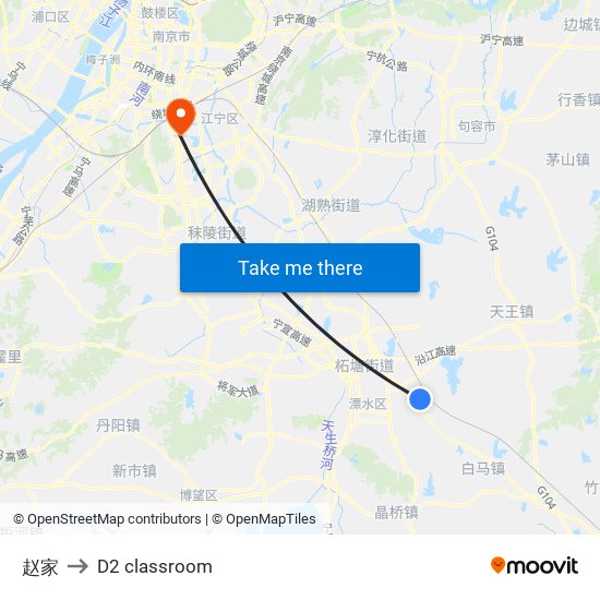 赵家 to D2 classroom map