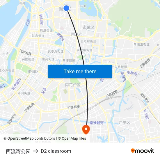 Xiliu Bay Park to D2 classroom map