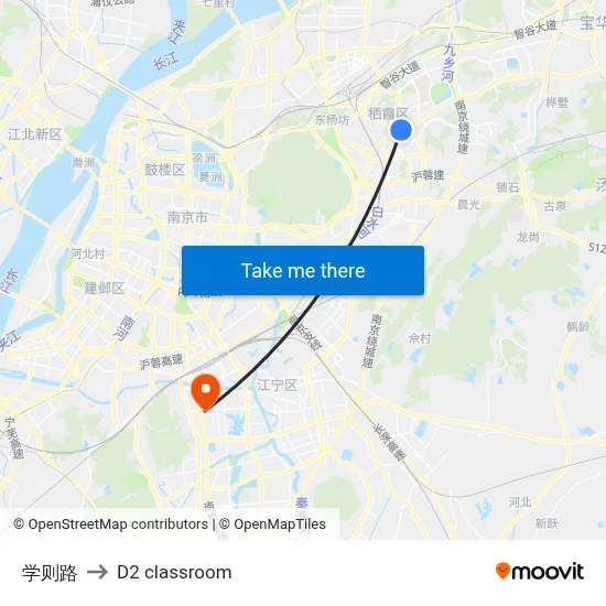 Xueze Road to D2 classroom map