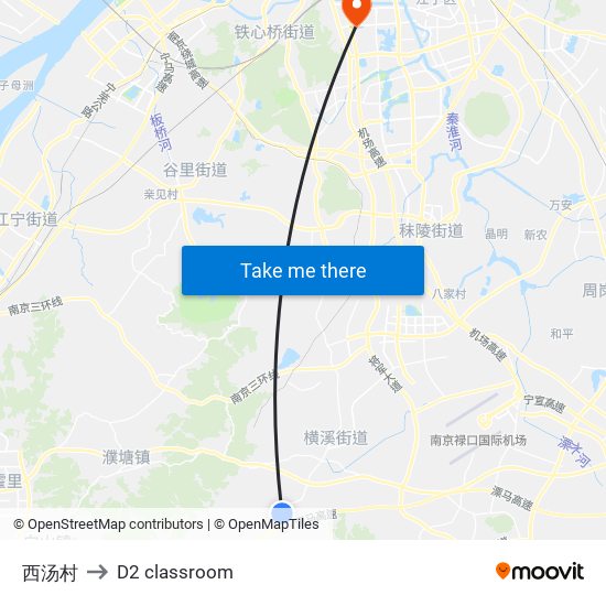 西汤村 to D2 classroom map