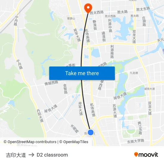 吉印大道 to D2 classroom map
