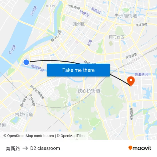 秦新路 to D2 classroom map