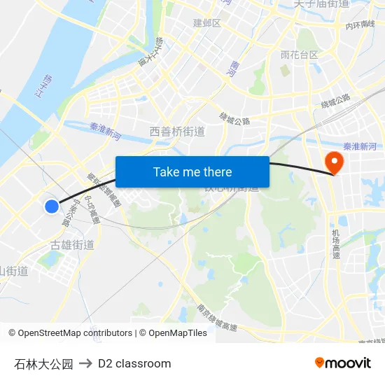 石林大公园 to D2 classroom map