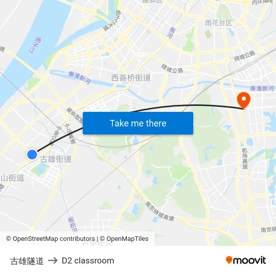 古雄隧道 to D2 classroom map