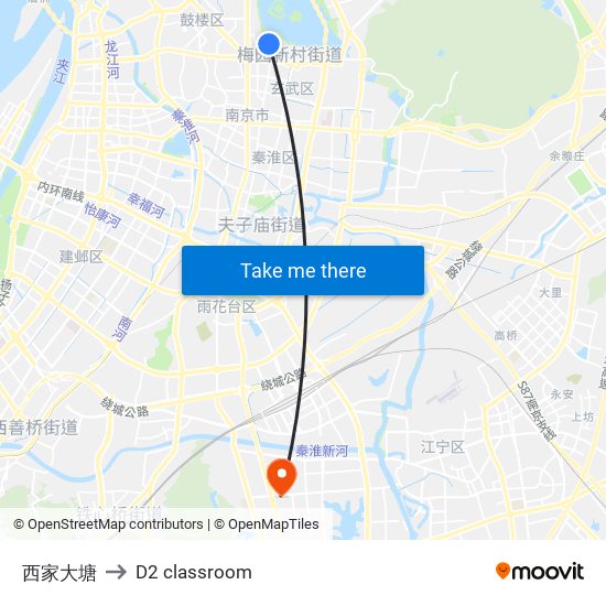 西家大塘 to D2 classroom map