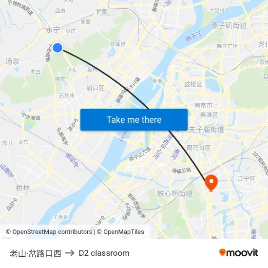 老山·岔路口西 to D2 classroom map