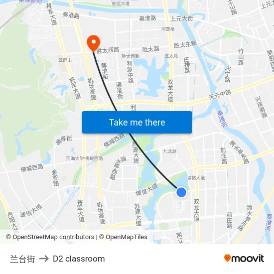 兰台街 to D2 classroom map