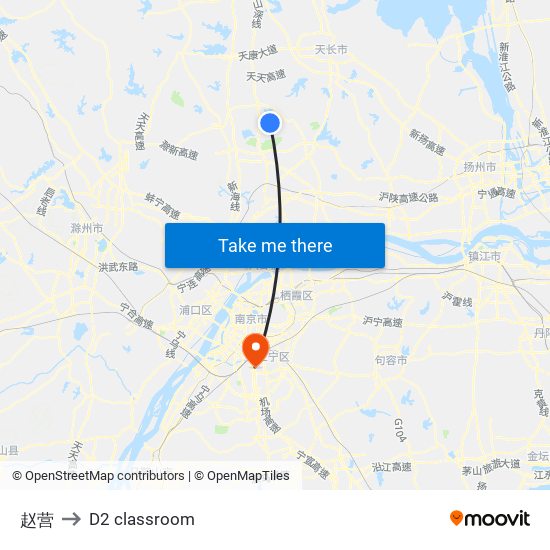 赵营 to D2 classroom map