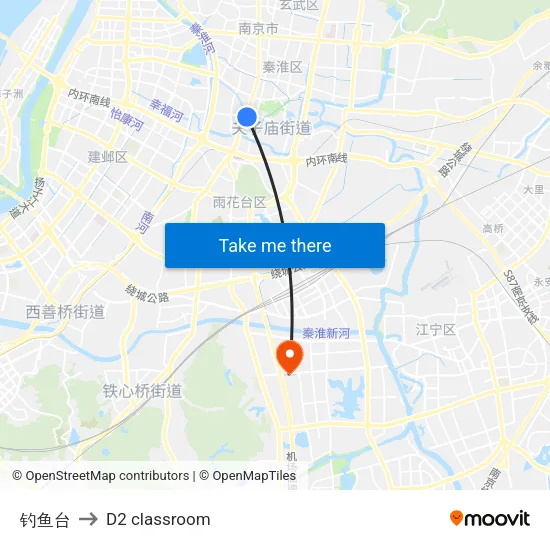 Diaoyutai to D2 classroom map