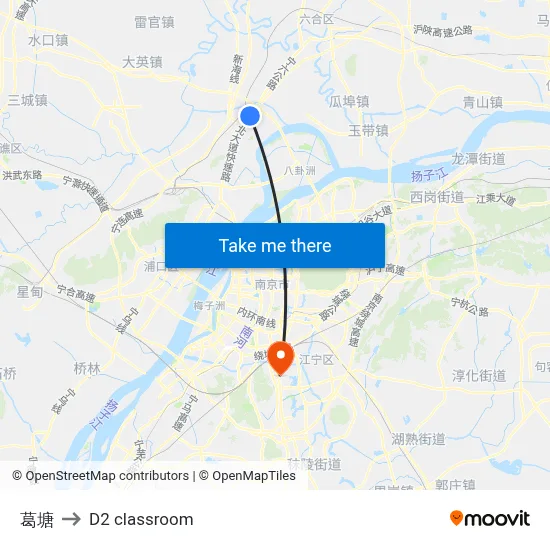 Getang to D2 classroom map