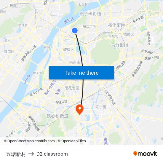 五塘新村 to D2 classroom map