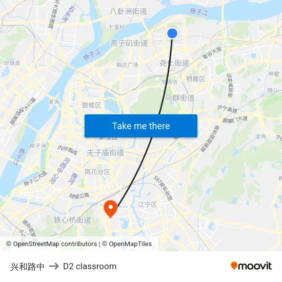 兴和路中 to D2 classroom map