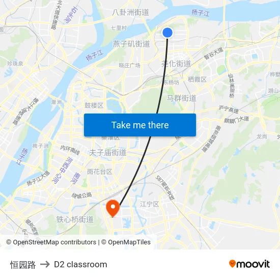 恒园路 to D2 classroom map