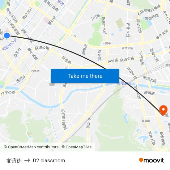 Friendship Street to D2 classroom map
