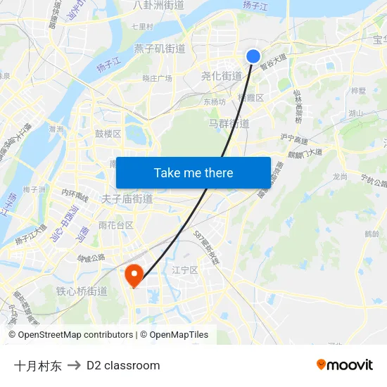 十月村东 to D2 classroom map