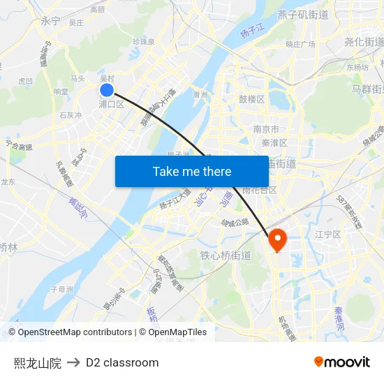 熙龙山院 to D2 classroom map