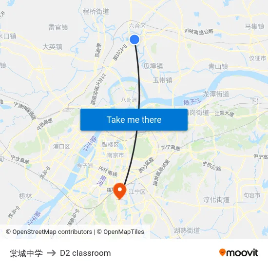 棠城中学 to D2 classroom map