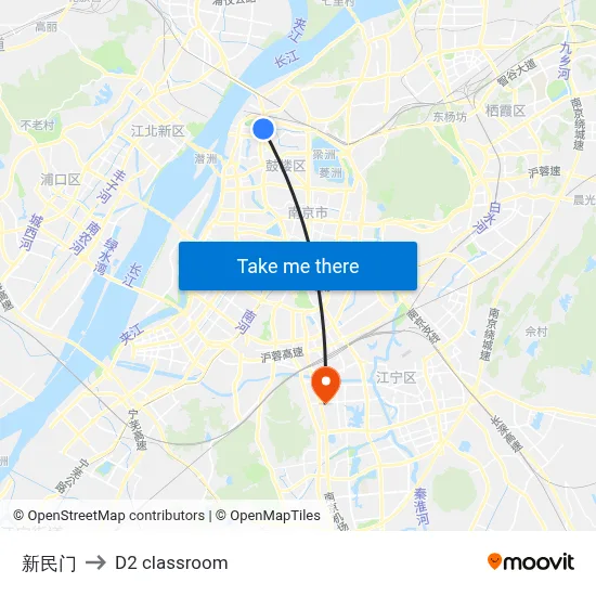 Xinmin Gate to D2 classroom map