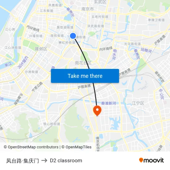 Fengtai Road·Jiqingmen to D2 classroom map