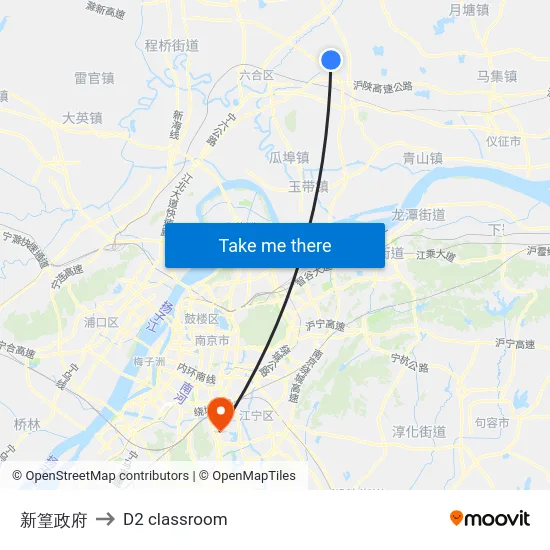 新篁政府 to D2 classroom map