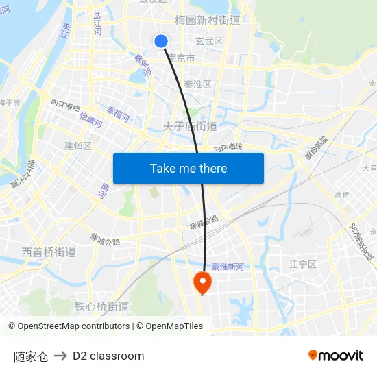 随家仓 to D2 classroom map