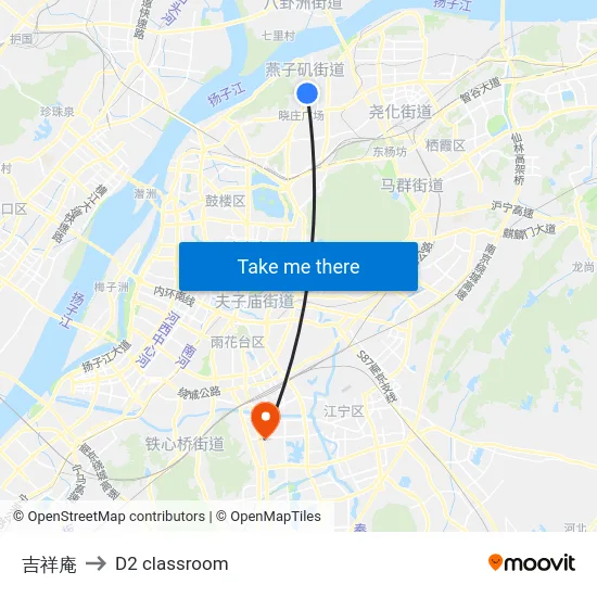 吉祥庵 to D2 classroom map