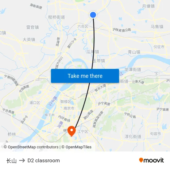 长山 to D2 classroom map