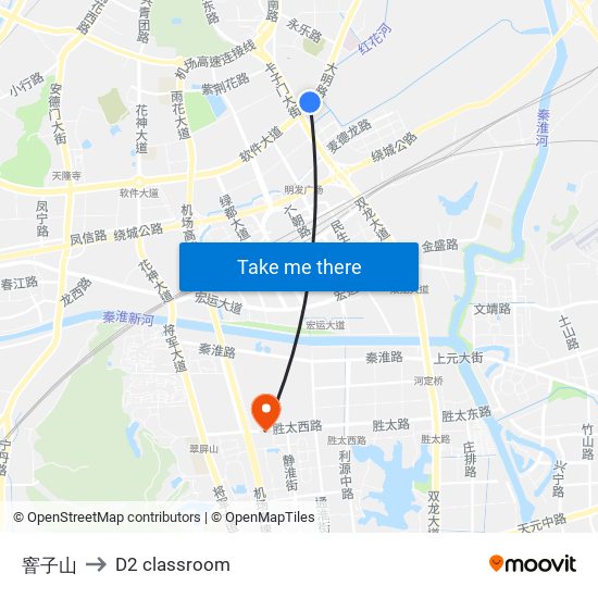 窨子山 to D2 classroom map