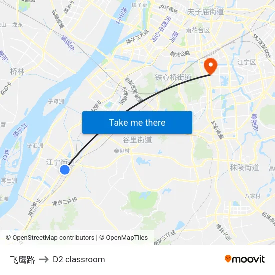 飞鹰路 to D2 classroom map