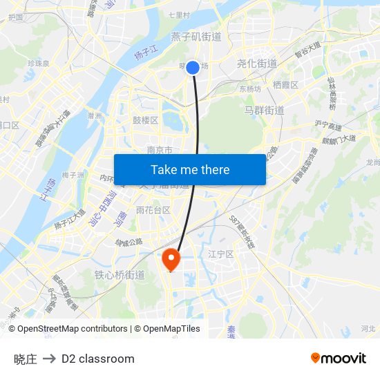 晓庄 to D2 classroom map