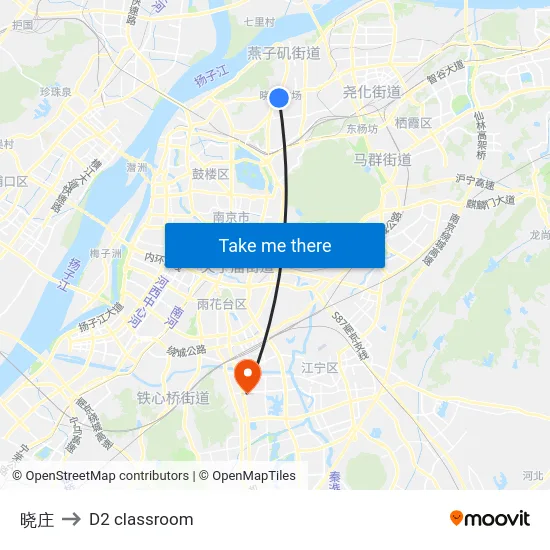晓庄 to D2 classroom map