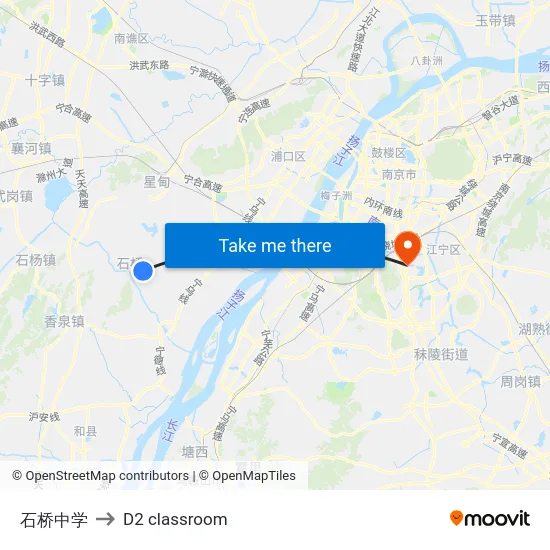 石桥中学 to D2 classroom map