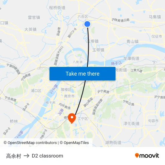 高余村 to D2 classroom map