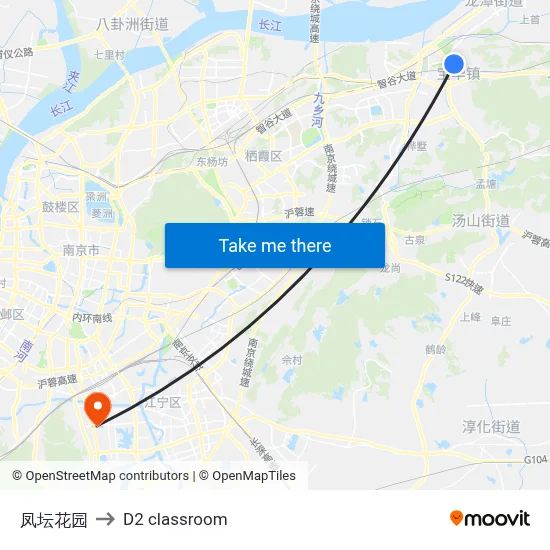 Fengtan Garden to D2 classroom map