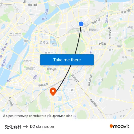 Yaohua New Village to D2 classroom map