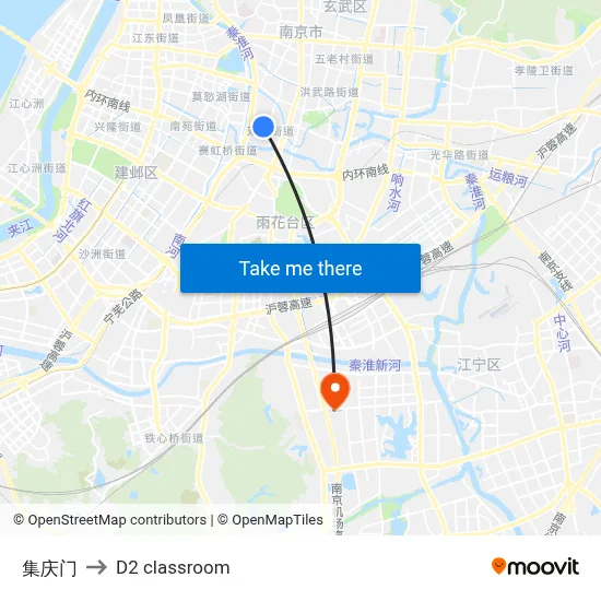 Jiqing Gate to D2 classroom map