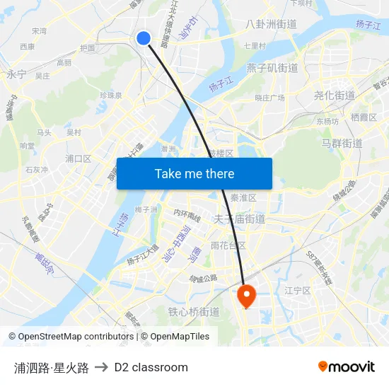 浦泗路·星火路 to D2 classroom map