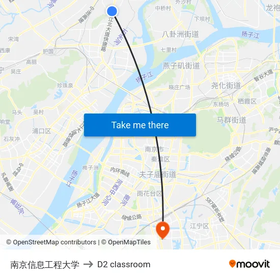南京信息工程大学 to D2 classroom map