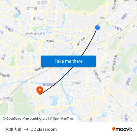 永丰大道 to D2 classroom map