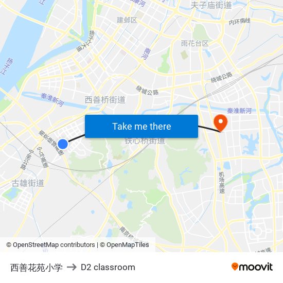 西善花苑小学 to D2 classroom map