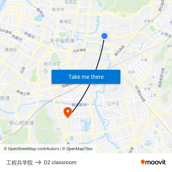 工程兵学院 to D2 classroom map