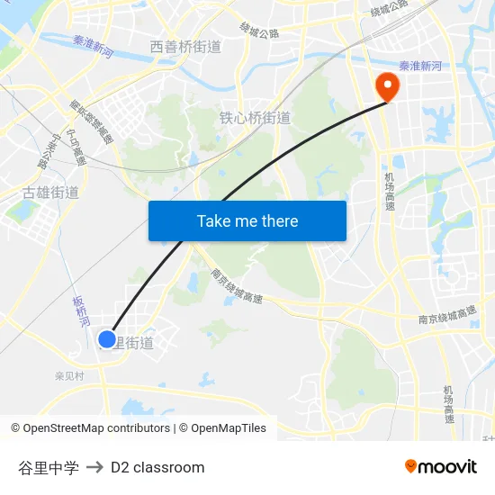 谷里中学 to D2 classroom map