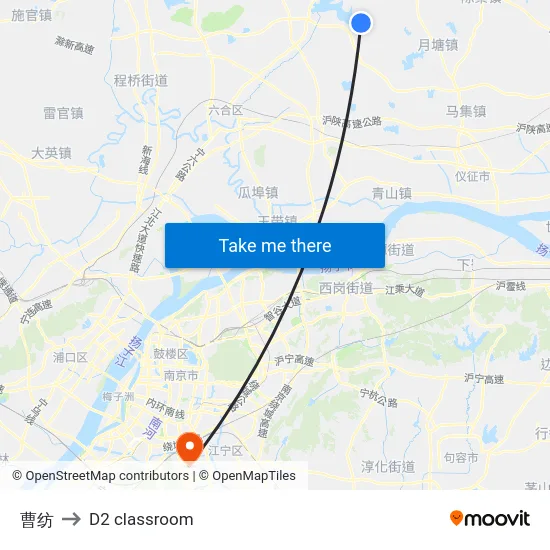 曹纺 to D2 classroom map