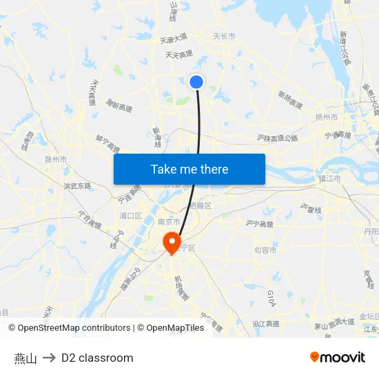 燕山 to D2 classroom map