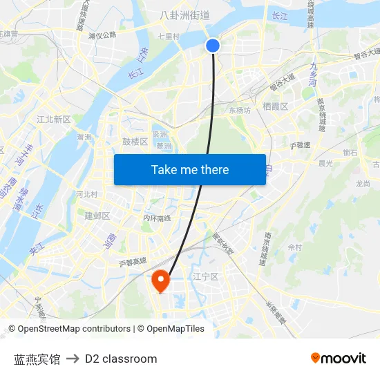 Lanyan Hotel to D2 classroom map
