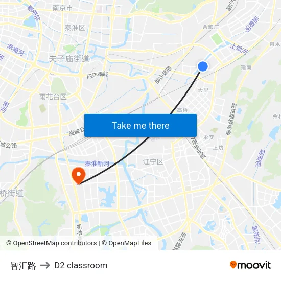 智汇路 to D2 classroom map