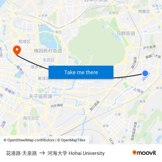 花港路·天泉路 to 河海大学 Hohai University map